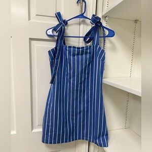 Stylish Blue Striped Women’s Dress